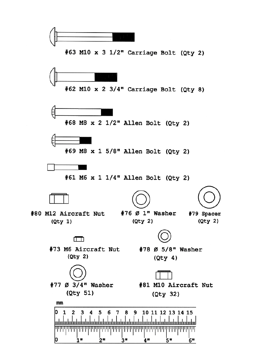 Hardware pack | Impex PHE1000 User Manual | Page 6 / 20