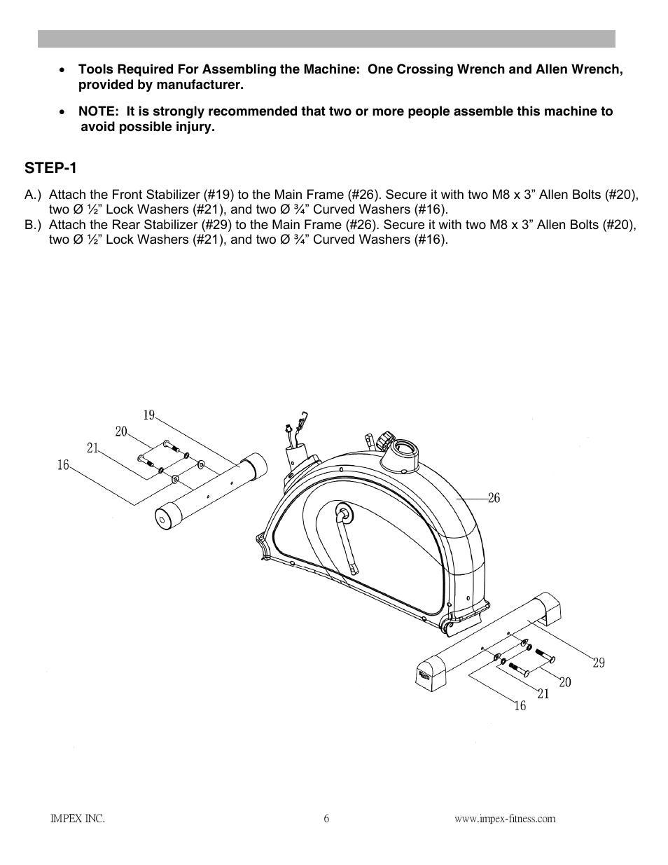 Assembly instruction, Step-1 | Impex NS-1101U User Manual | Page 7 / 20