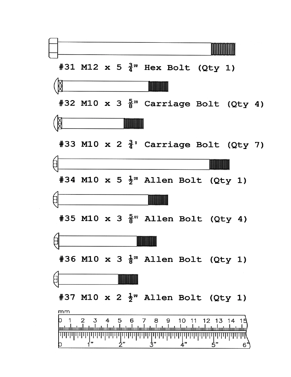 Hardware pack | Impex MCB-849 User Manual | Page 5 / 15