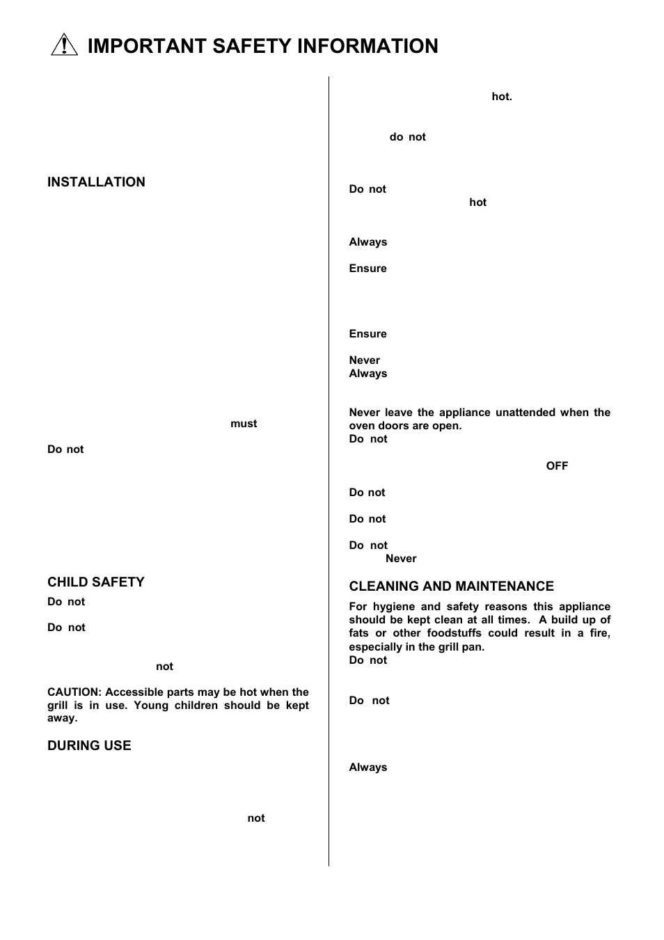 Important safety information | INSIGHT 51 EKM6047 User Manual | Page 2 / 36