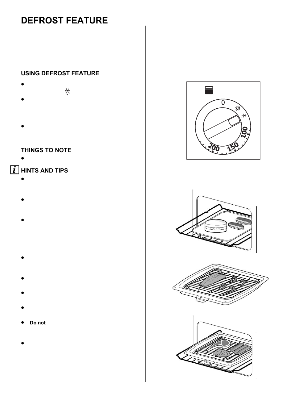 Defrost feature | INSIGHT 51 EKM6047 User Manual | Page 20 / 36