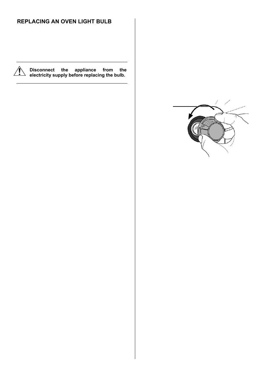 26 replacing an oven light bulb | INSIGHT 51 EKC6044 User Manual | Page 26 / 36