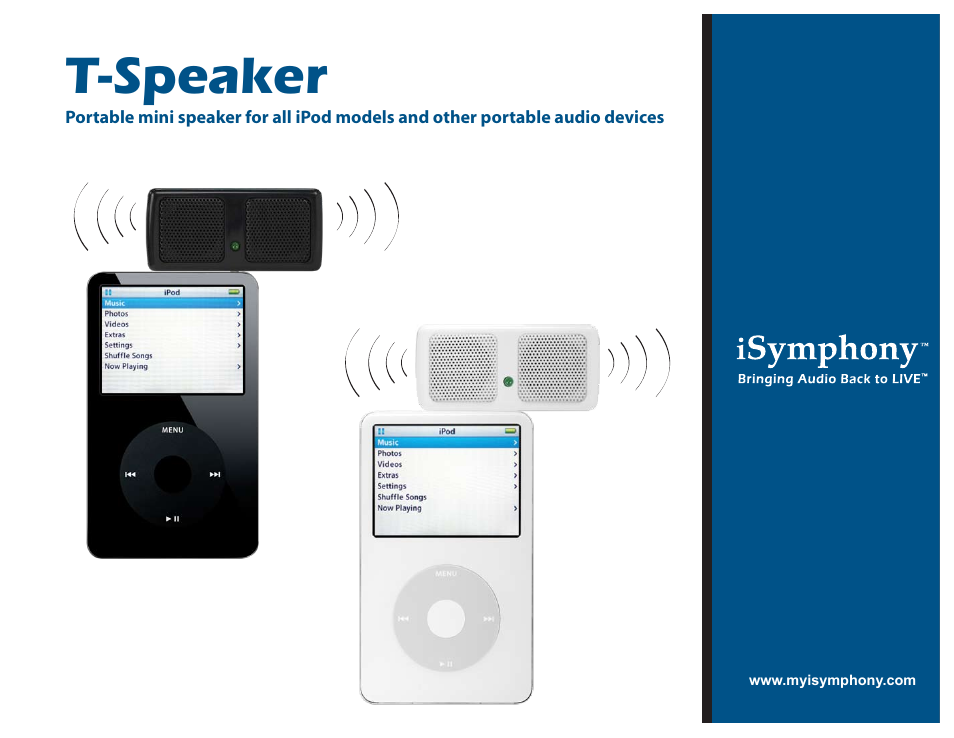 iSymphony T-Speaker User Manual | 2 pages
