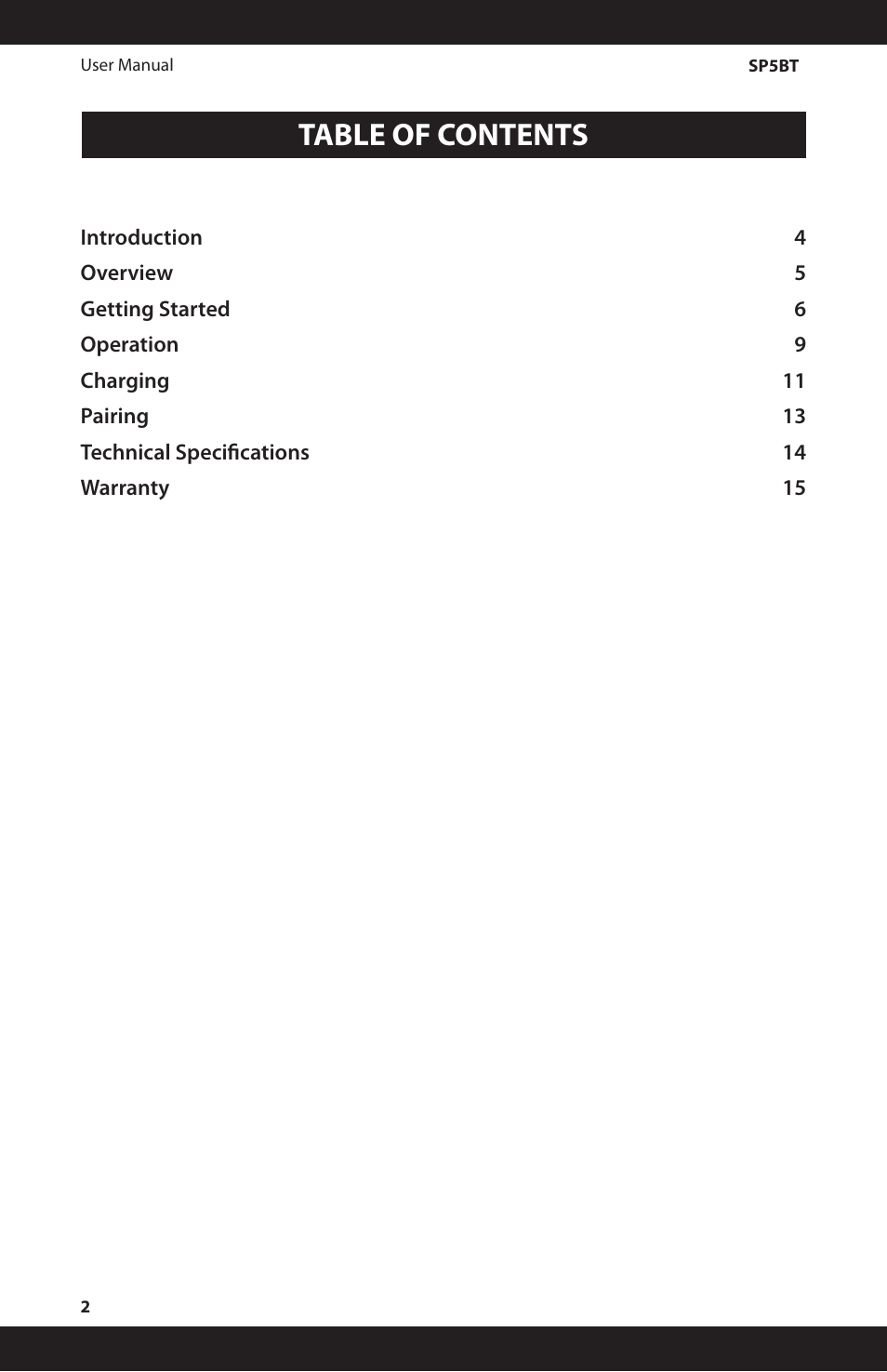 iSymphony SP5BT User Manual | Page 2 / 16