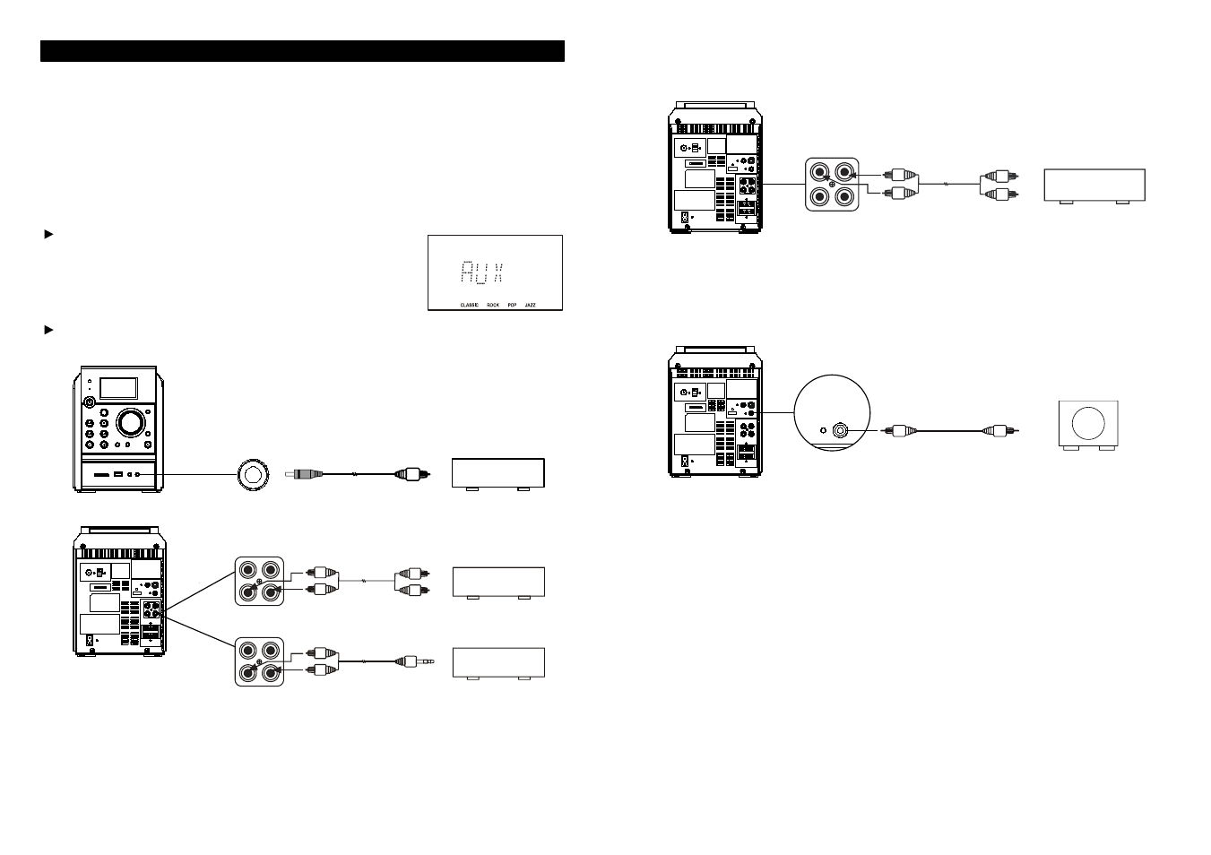 Branchements d’appareils externes | iSymphony M110 User Manual | Page 28 / 64