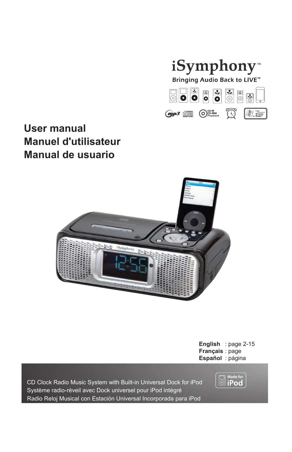 iSymphony CR8CD User Manual | 15 pages