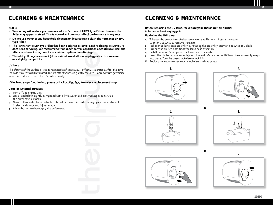 Cleaning & maintenance | Ionic Pro TP101M User Manual | Page 7 / 10