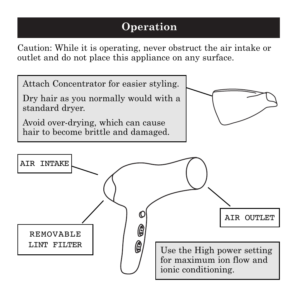 Operation | Ionic Pro SI749 User Manual | Page 7 / 11