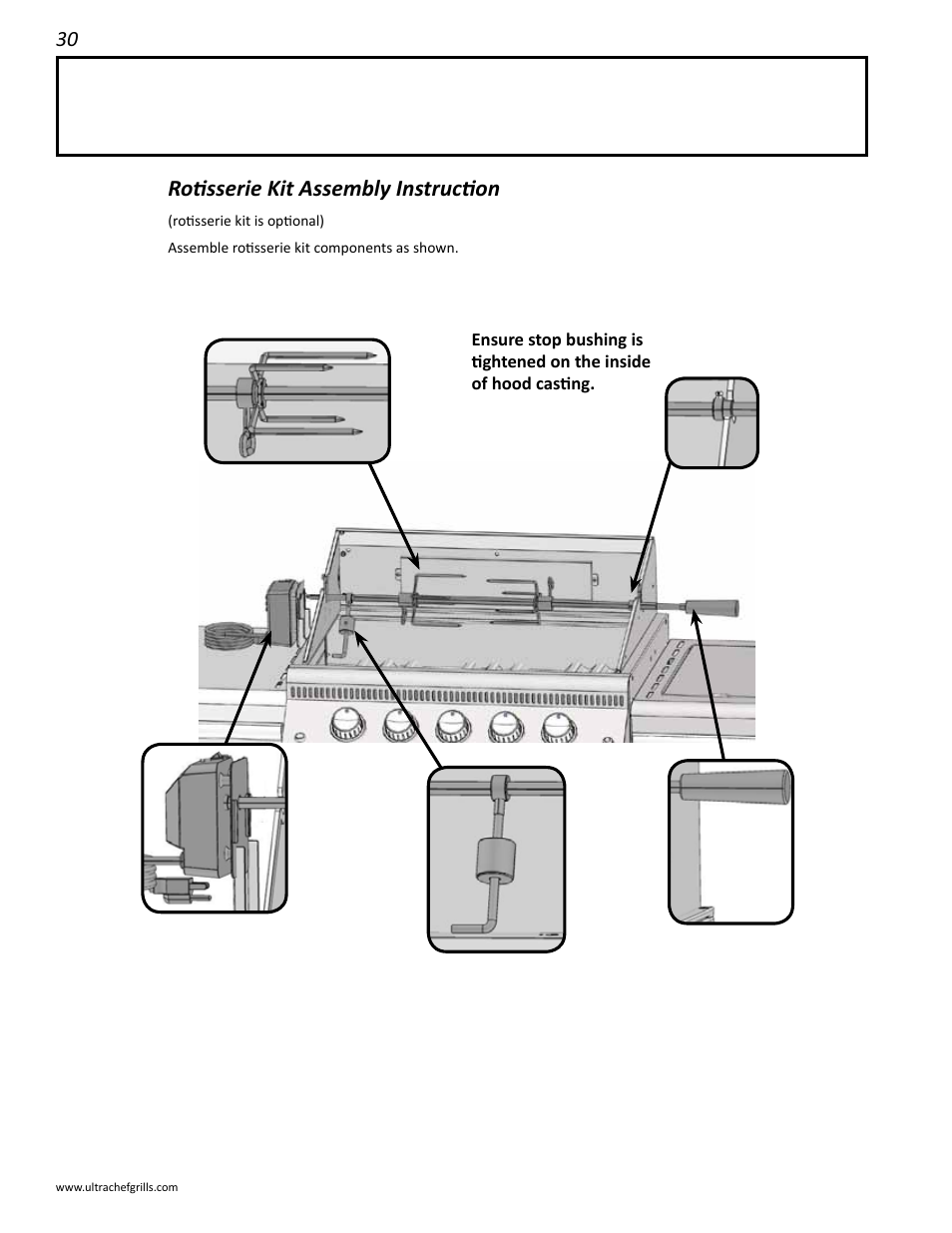 Rotisserie kit assembly instruction | Interlink electronic L485SIB User Manual | Page 30 / 48