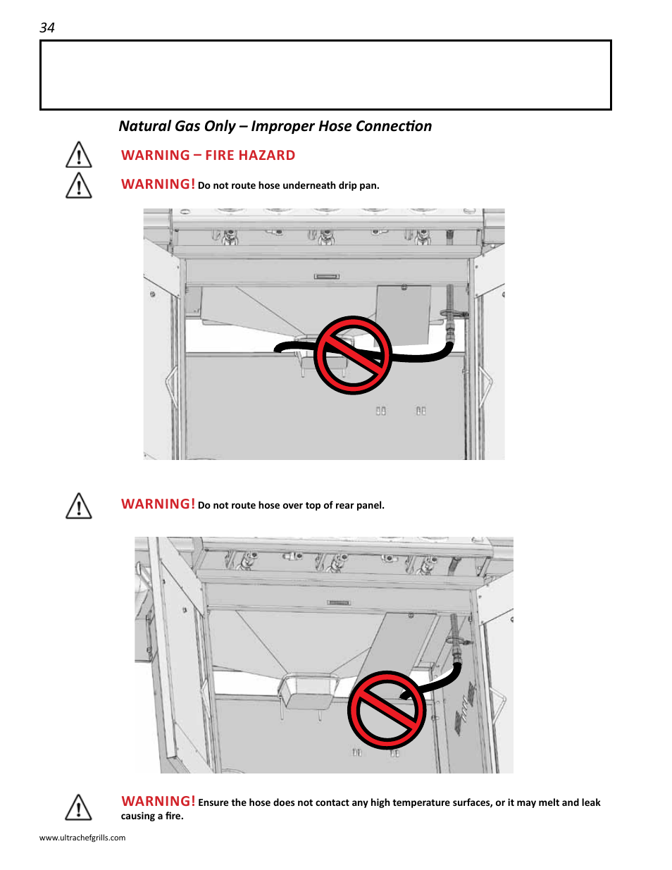 Natural gas only – improper hose connection | Interlink electronic L485SIB User Manual | Page 34 / 48