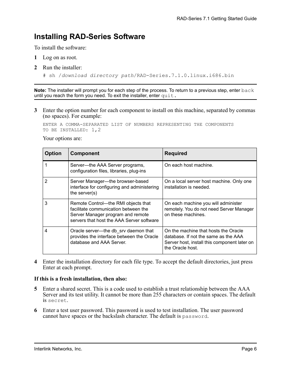 Installing rad-series software | Interlink electronic 7.1 User Manual | Page 10 / 25