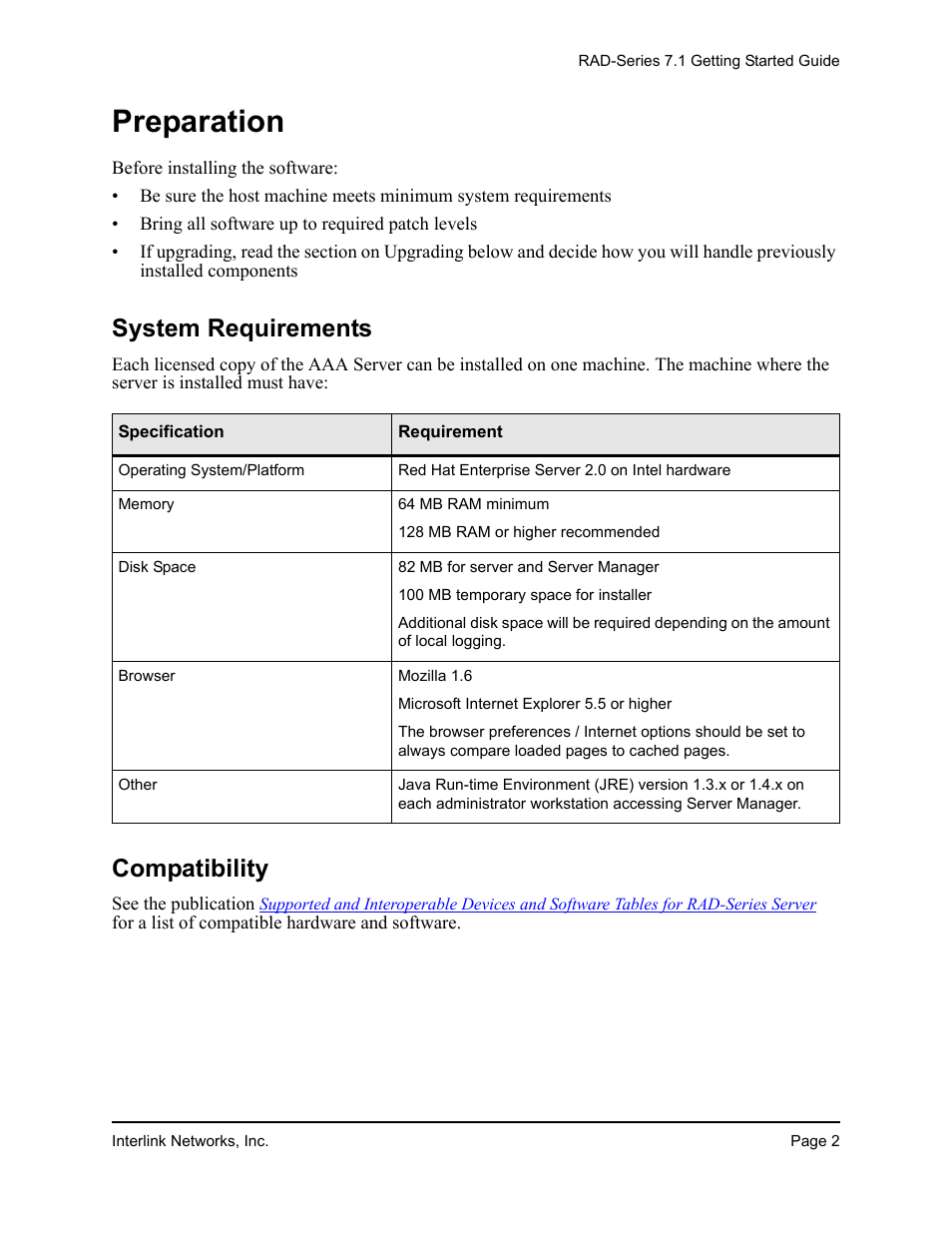 Preparation, System requirements compatibility, System requirements | Compatibility | Interlink electronic 7.1 User Manual | Page 6 / 25