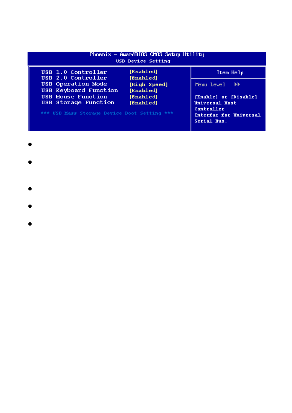 4 usb device setting | Intel AX965Q User Manual | Page 70 / 81