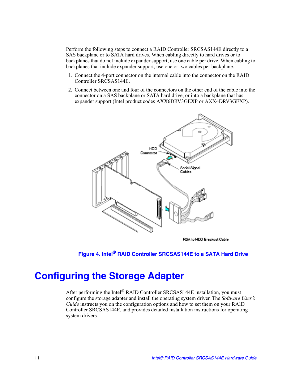 Configuring the storage adapter, Figure 4. intel | Intel raid controller srcsas144e User Manual | Page 20 / 28