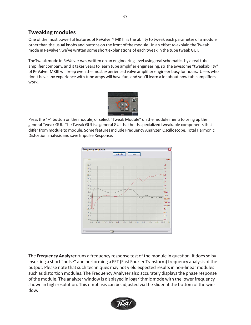 Tweaking modules | Intel Peavey ReValver MK III User Manual | Page 36 / 45