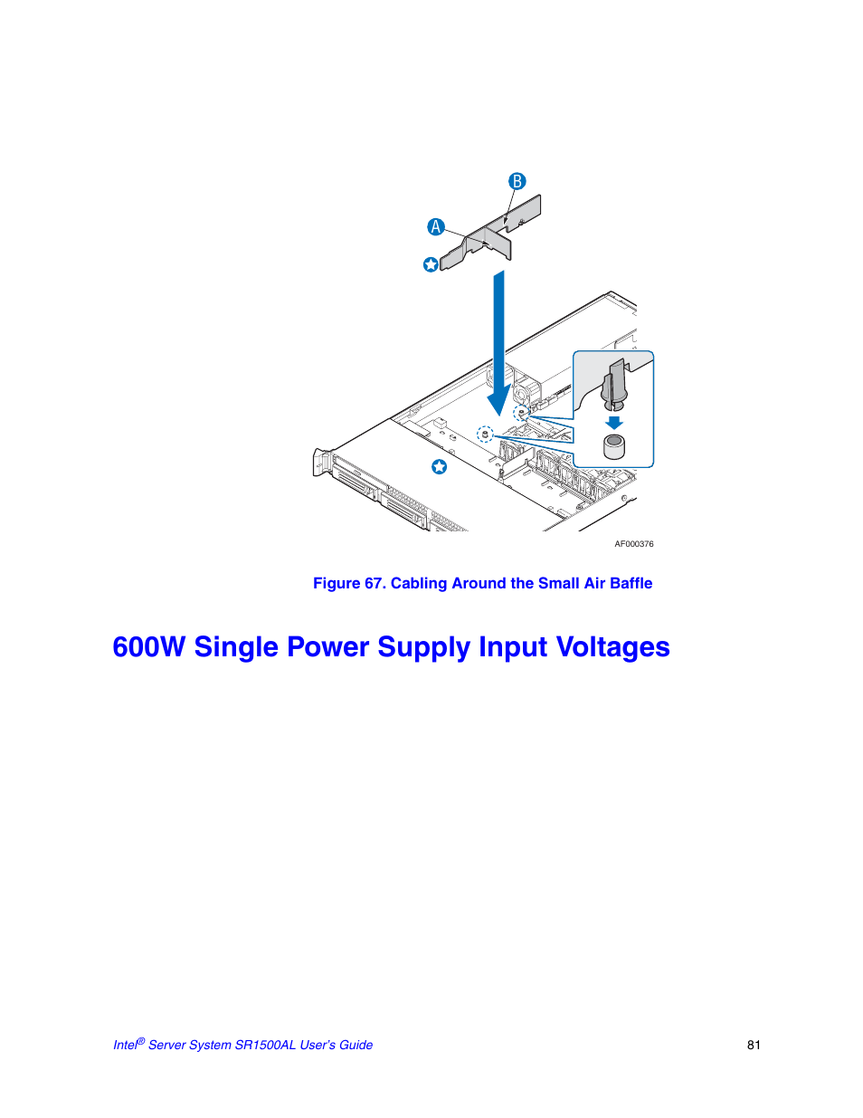 600w single power supply input voltages | Intel SR1500AL User Manual | Page 103 / 180