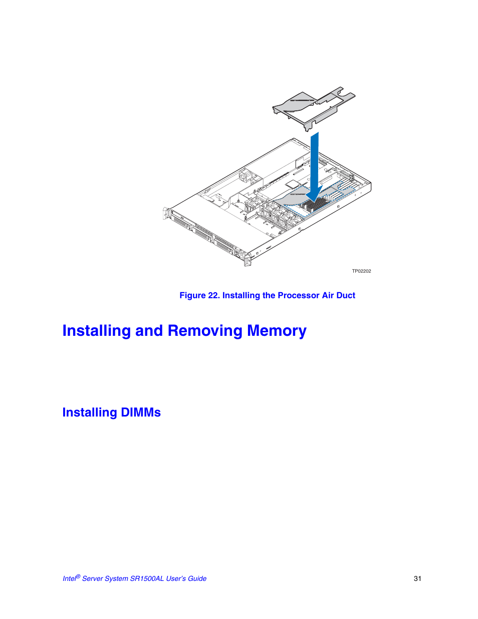 Installing dimms | Intel SR1500AL User Manual | Page 53 / 180