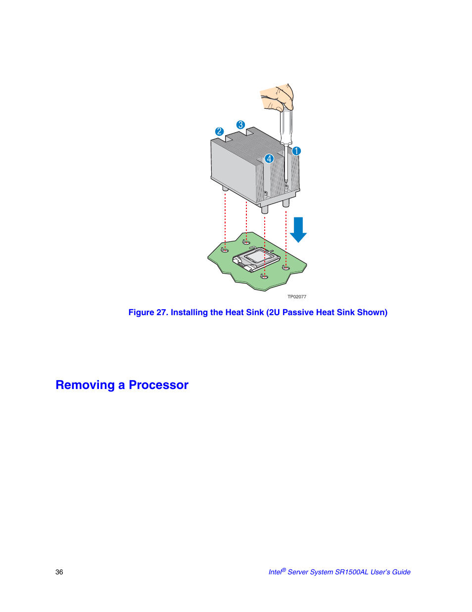 Removing a processor | Intel SR1500AL User Manual | Page 58 / 180