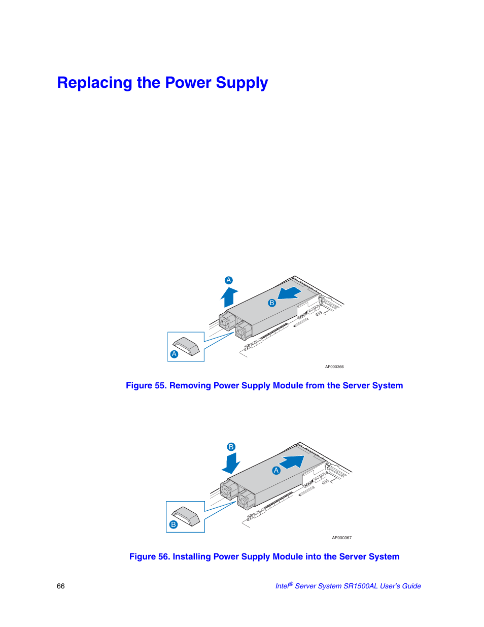 Replacing the power supply | Intel SR1500AL User Manual | Page 88 / 180