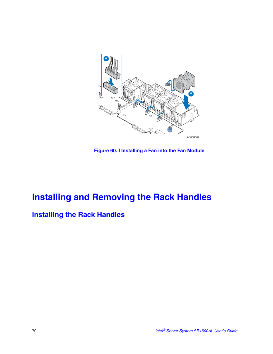 Installing and removing the rack handles, Installing the rack handles | Intel SR1500AL User Manual | Page 92 / 180