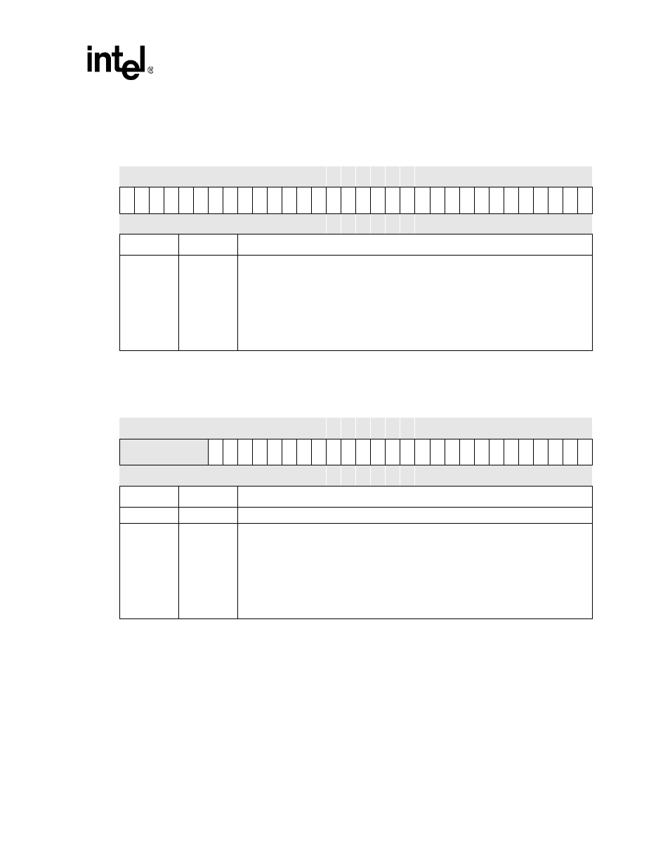 Table 4-22. gedr1 bit definitions, Table 4-23. gedr2 register bitmap, 6 gpio alternate function register (gafr) | Table 4-23 | Intel PXA26X User Manual | Page 125 / 624