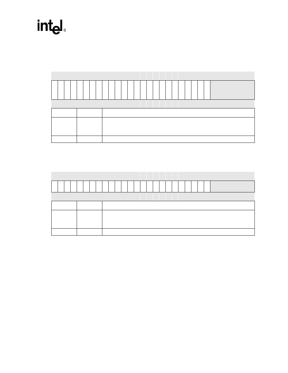 Table 4-34. icip register bitmap, Table 4-35. icfp register bitmap, 5 interrupt controller pending register (icpr) | Table 4-34, Table 4-35 | Intel PXA26X User Manual | Page 135 / 624
