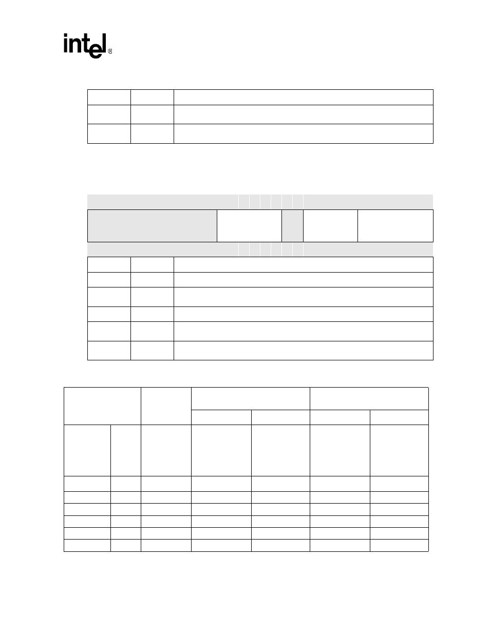 Table 6-29. mciox register bitmap, Table 6-29, Table 6-30 | Intel PXA26X User Manual | Page 249 / 624