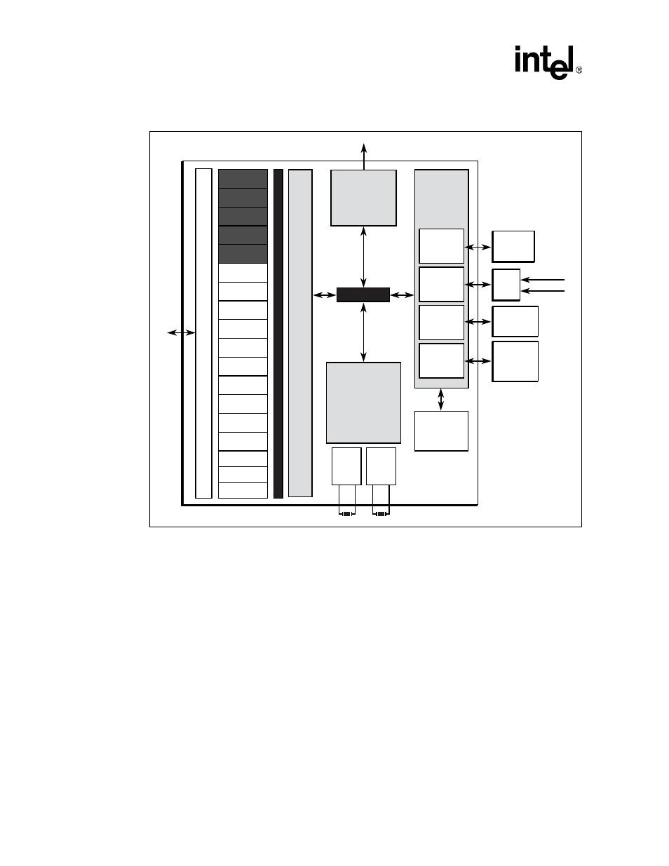 Figure 2-1. block diagram, 2 package types, System architecture | Intel PXA26X User Manual | Page 32 / 624