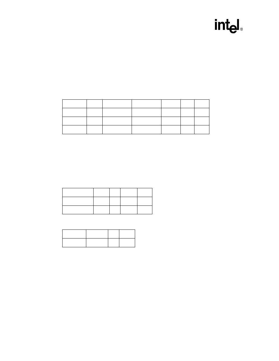 Table 15-1. command token format, Table 15-2. mmc data token format, Table 15-3. spi data token format | Intel PXA26X User Manual | Page 514 / 624