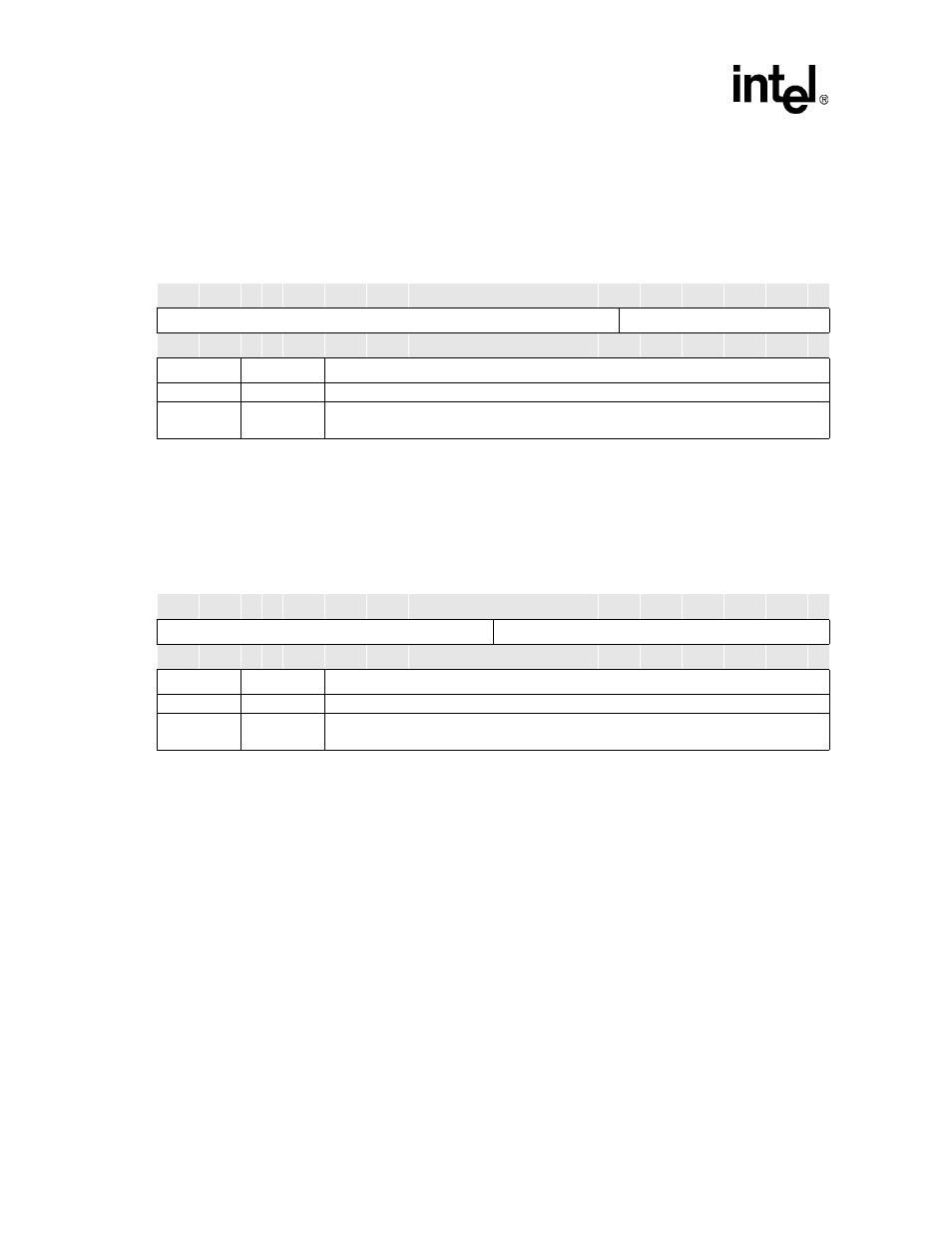 8 mmc_blklen register, Table 15-13. mmc_blklen register, 9 mmc_nob register | Table 15-14. mmc_nob register, 10 mmc_prtbuf register | Intel PXA26X User Manual | Page 540 / 624