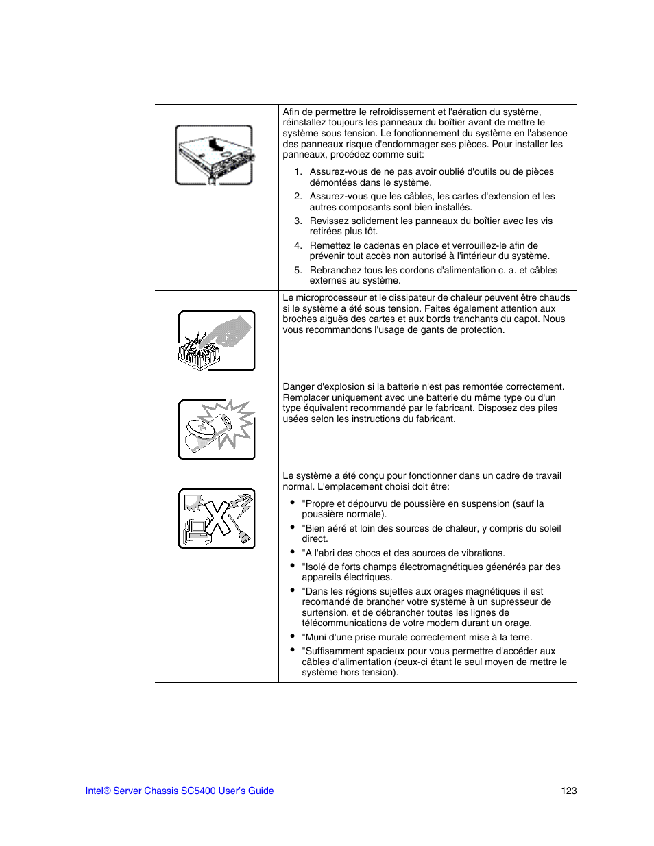 Intel SC5400 User Manual | Page 103 / 146