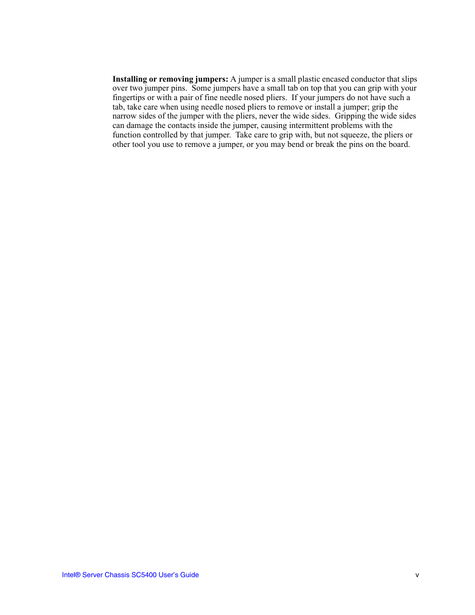 Intel SC5400 User Manual | Page 5 / 146