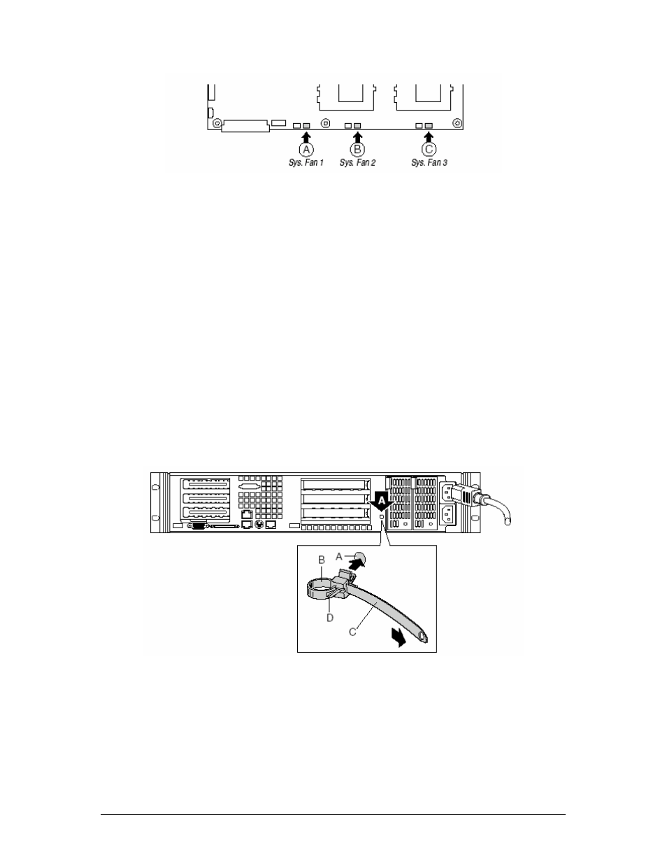 Installing the power cord and strain relief strap | Intel SX220 User Manual | Page 36 / 150