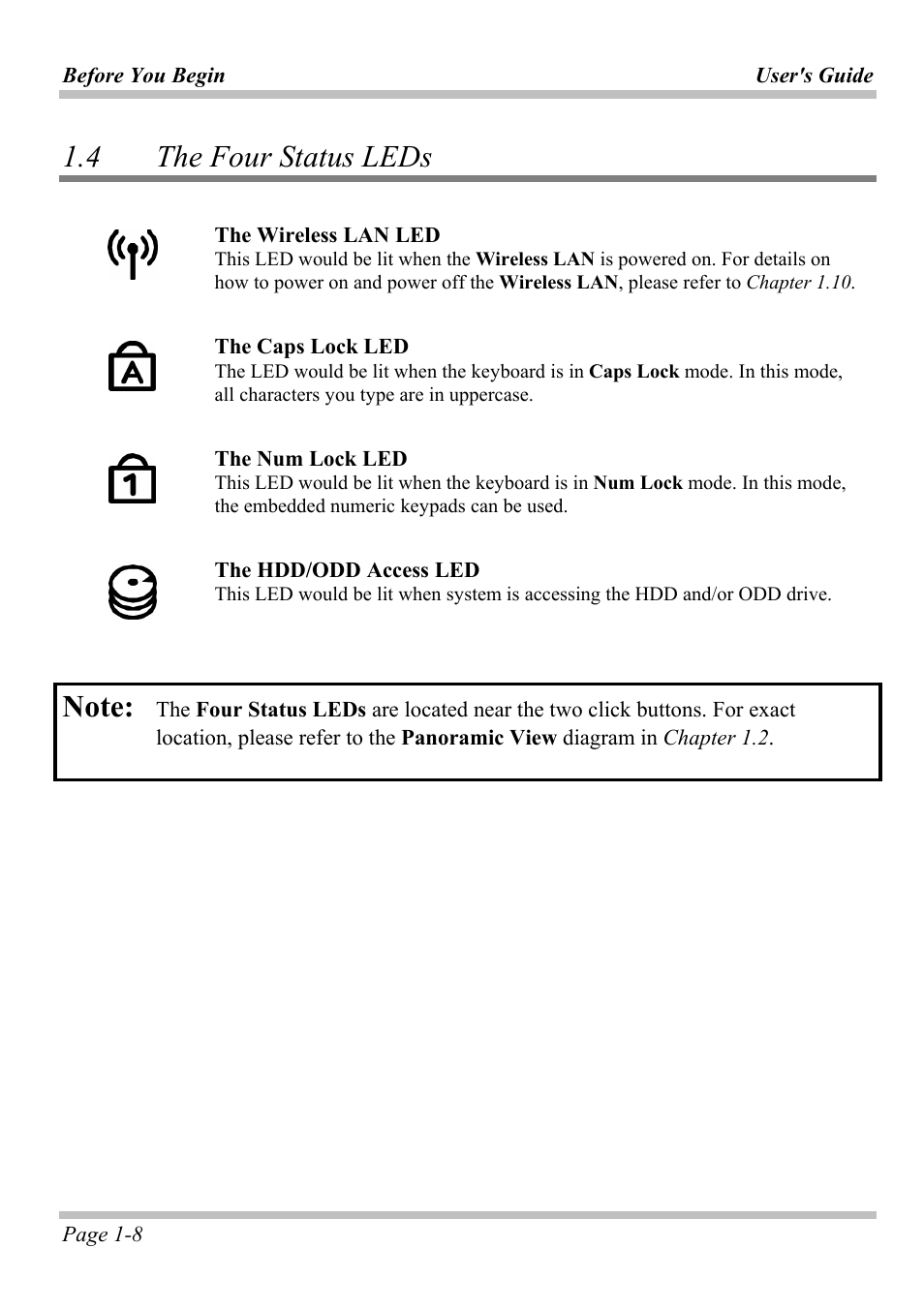 4 the four status leds, Tatus | Intel W653UI1 User Manual | Page 14 / 50