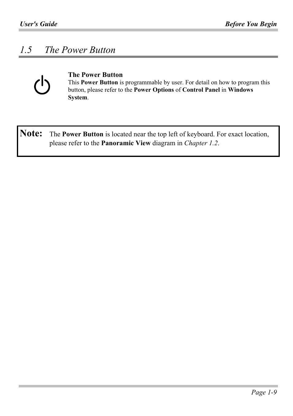 5 the power button, Ower, Utton | Intel W653UI1 User Manual | Page 15 / 50