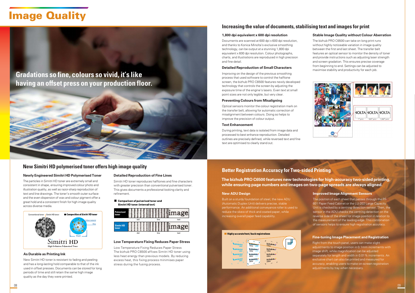 Image quality | Intel bizhub PRO C6500 User Manual | Page 5 / 8