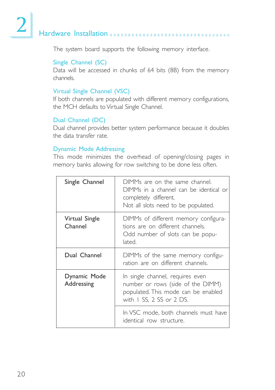 Intel System Board G4H875-B User Manual | Page 20 / 129