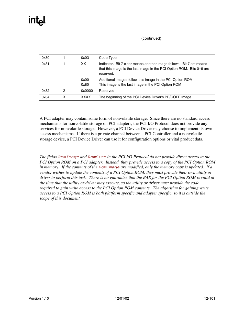 3 nonvolatile storage | Intel Extensible Firmware Interface User Manual | Page 519 / 1084