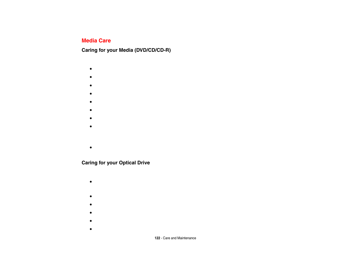 Media care | Intel Fujitsu P8010 User Manual | Page 123 / 195