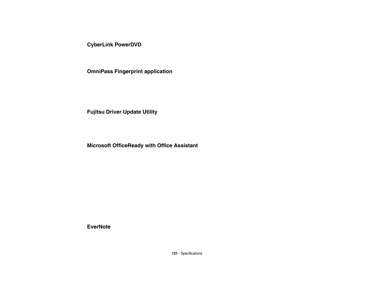 Intel Fujitsu P8010 User Manual | Page 132 / 195