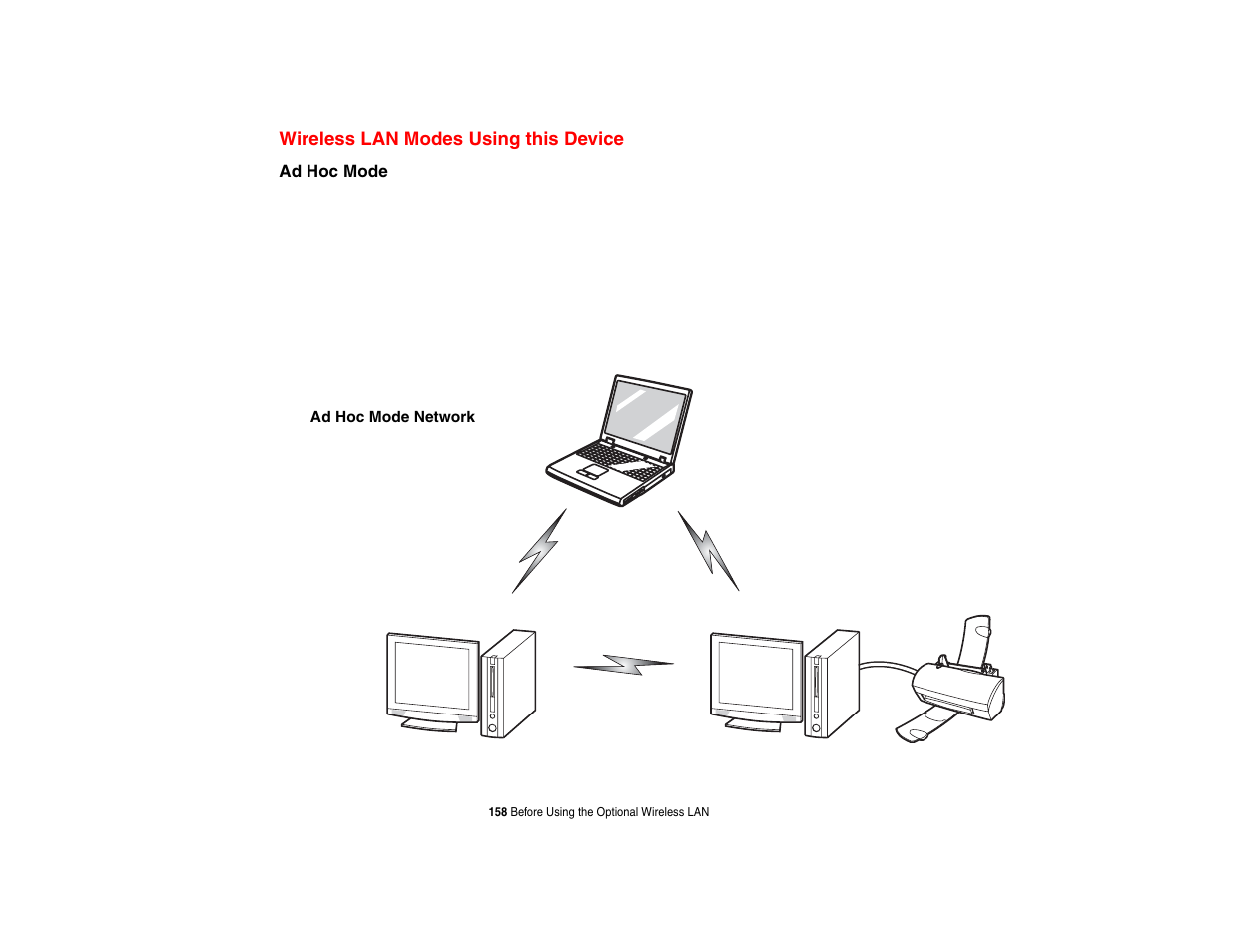 Wireless lan modes using this device | Intel Fujitsu P8010 User Manual | Page 159 / 195
