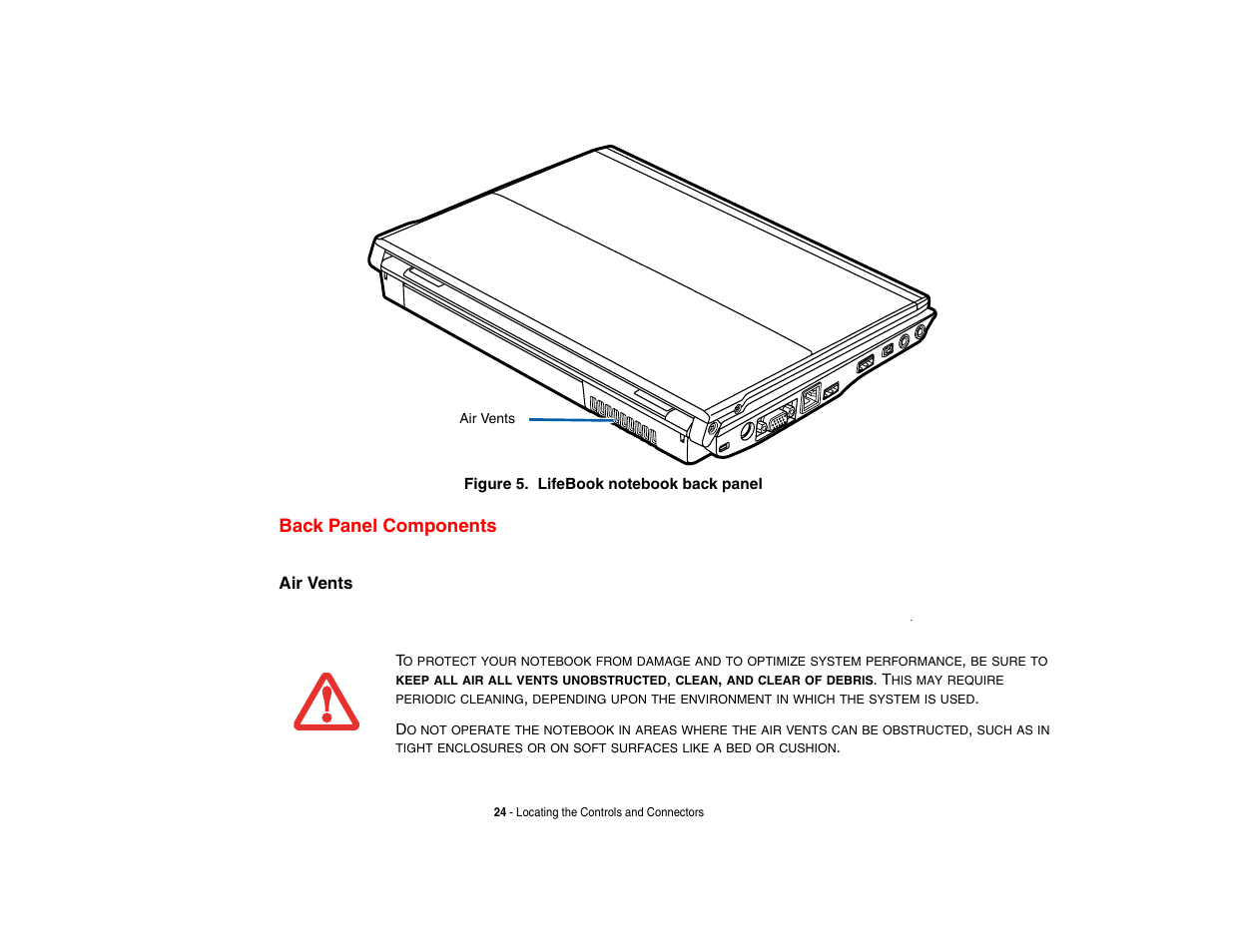 Back panel components | Intel Fujitsu P8010 User Manual | Page 25 / 195