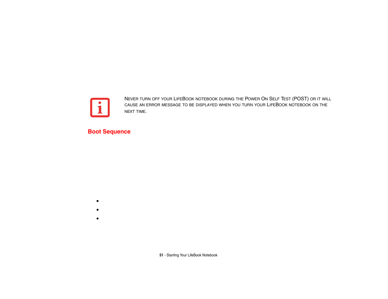 Boot sequence, See “power on self test messages” on page 103 | Intel Fujitsu P8010 User Manual | Page 52 / 195