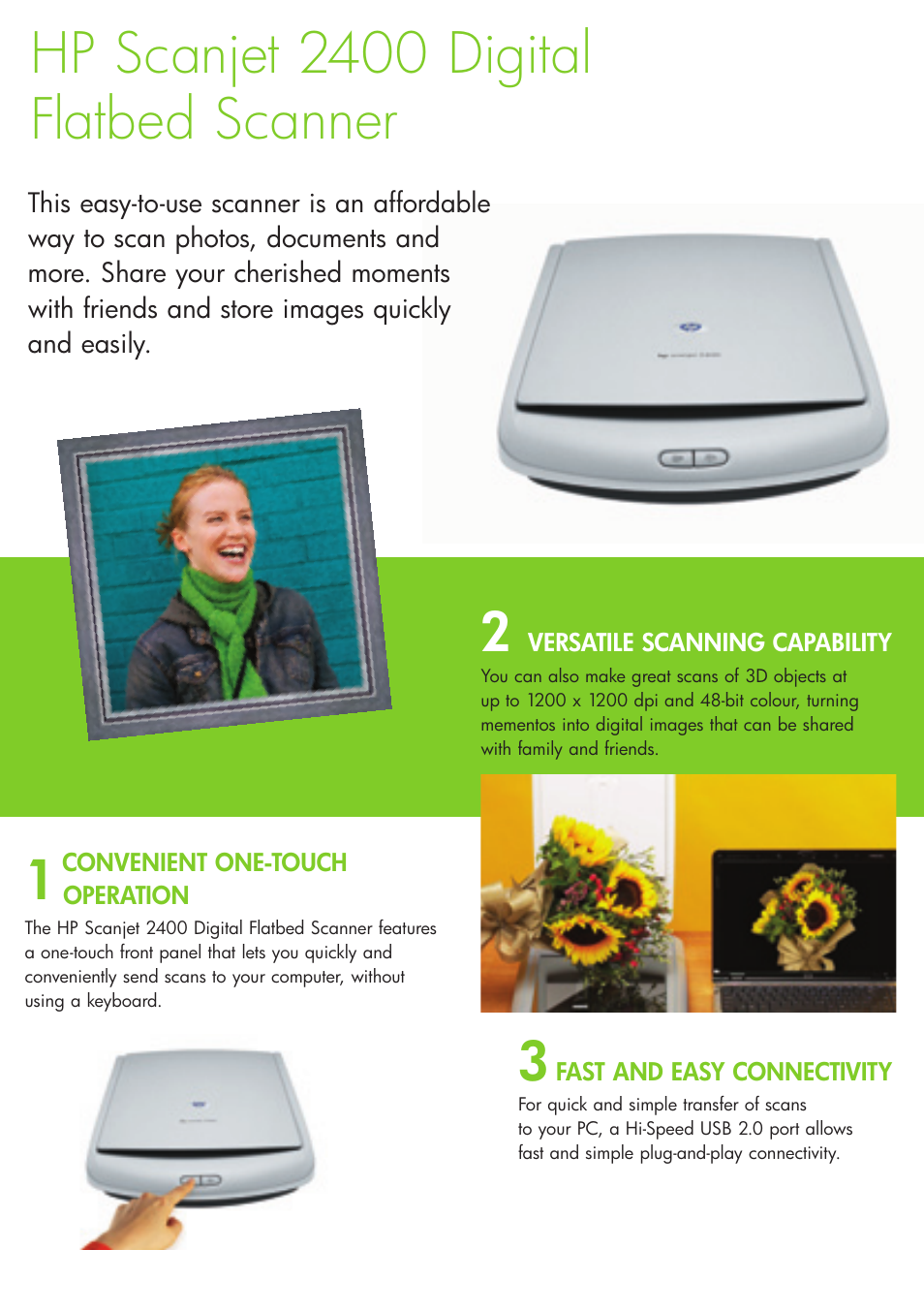 Hp scanjet 2400 digital flatbed scanner | Intel Scanjet 2400 User Manual | Page 8 / 12