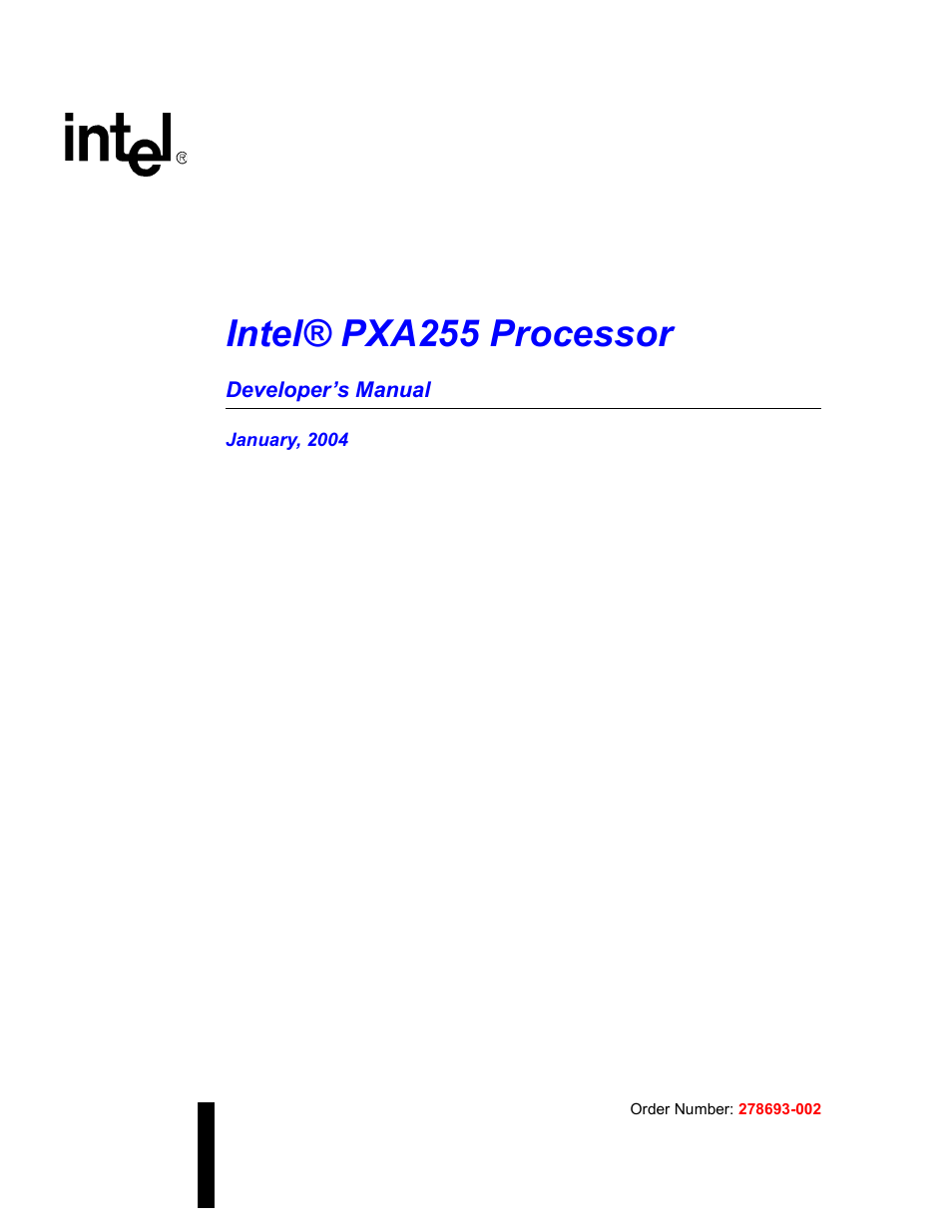 Intel PXA255 User Manual | 600 pages