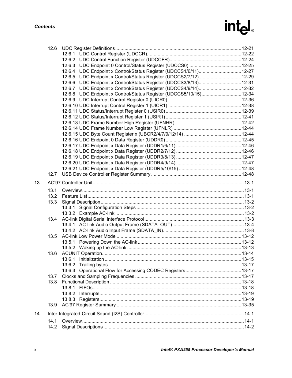 Intel PXA255 User Manual | Page 10 / 600