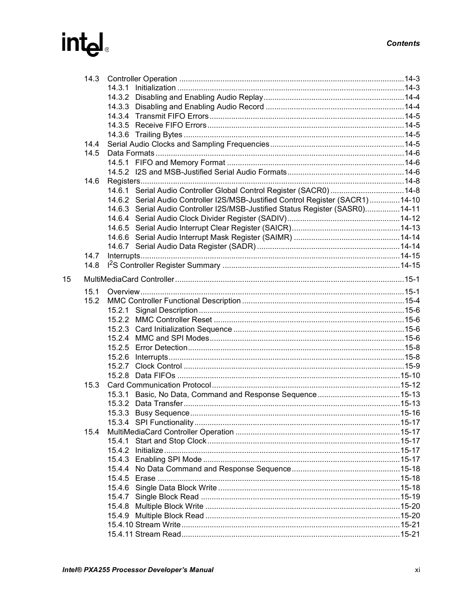 Intel PXA255 User Manual | Page 11 / 600