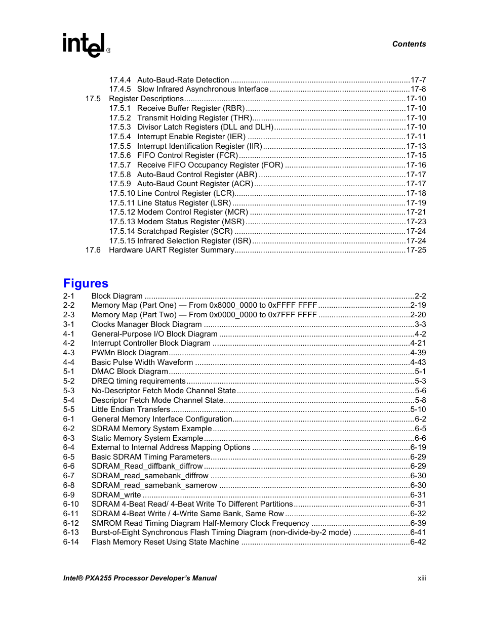 Figures | Intel PXA255 User Manual | Page 13 / 600
