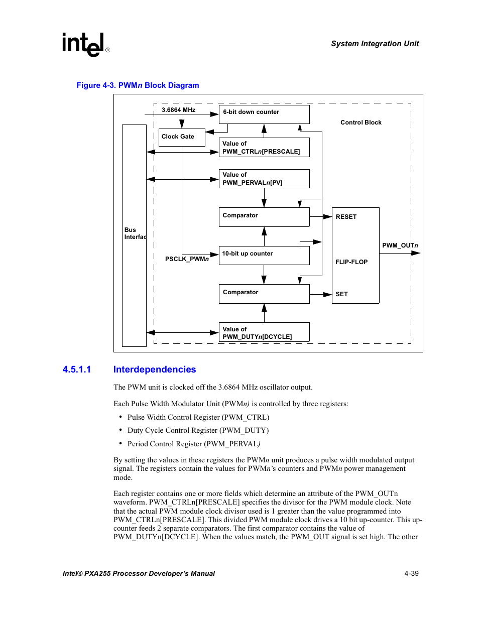 1 interdependencies, Pwmn block diagram -39 | Intel PXA255 User Manual | Page 143 / 600