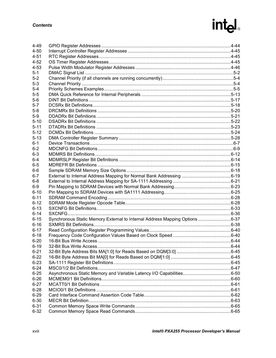 Intel PXA255 User Manual | Page 18 / 600